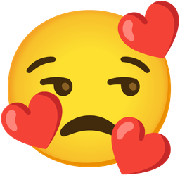 smiling face with hearts and unamused face