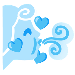 smiling face with hearts and wind face