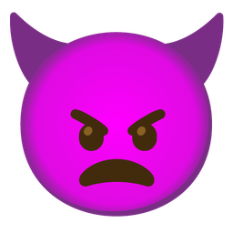 smiling face with horns and angry face with horns