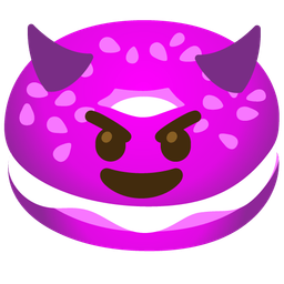 smiling face with horns and bagel