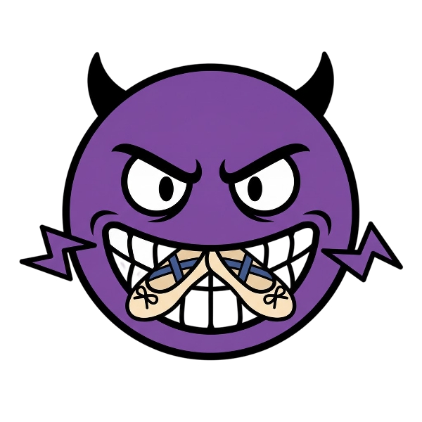 Smiling face with horns and Ballet shoes