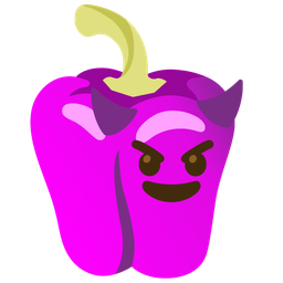 smiling face with horns and bell pepper