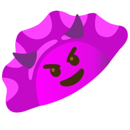 smiling face with horns and dumpling