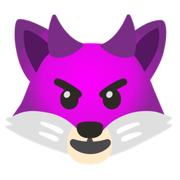 smiling face with horns and fox