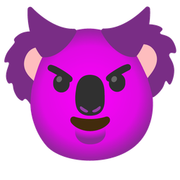 smiling face with horns and koala