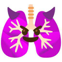 smiling face with horns and lungs