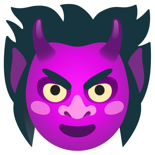 Smiling face with horns and Ogre