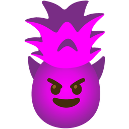 smiling face with horns and pineapple
