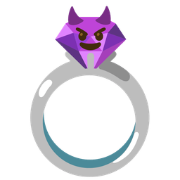 smiling face with horns and ring