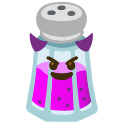 smiling face with horns and salt