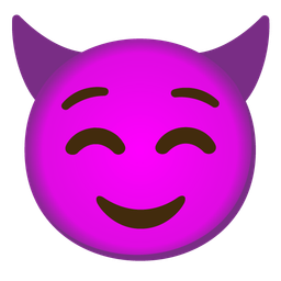Smiling face with horns and Smiling face