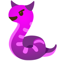 smiling face with horns and snake