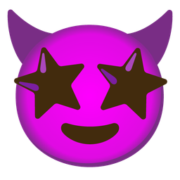 Smiling face with horns and Star-struck