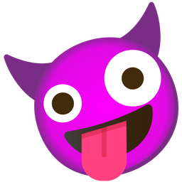 Smiling face with horns and Zany face