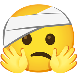 smiling face with open hands and face with head-bandage