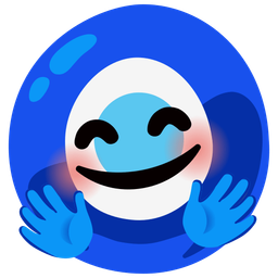 smiling face with open hands and nazar amulet