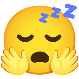 smiling face with open hands and sleeping face