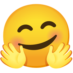 Smiling face with open hands and Smiling face