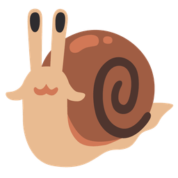 smiling face with open hands and snail