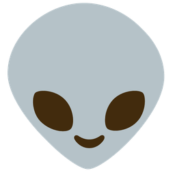 smiling face with smiling eyes and alien