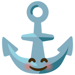 smiling face with smiling eyes and anchor