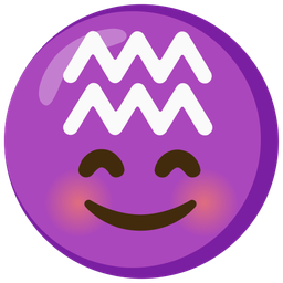 smiling face with smiling eyes and Aquarius
