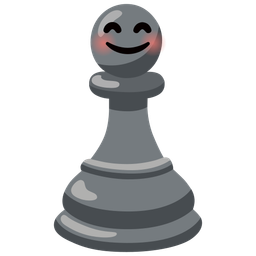 smiling face with smiling eyes and chess pawn