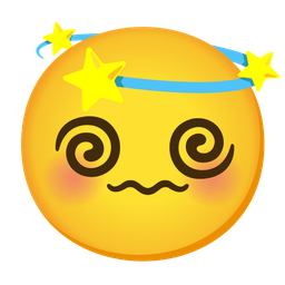 smiling face with smiling eyes and dizzy