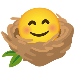 smiling face with smiling eyes and empty nest