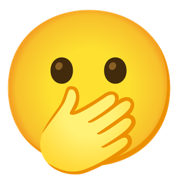 smiling face with smiling eyes and face with open eyes and hand over mouth