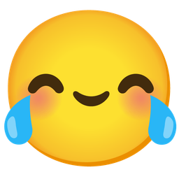 Smiling face with smiling eyes and Face with tears of joy