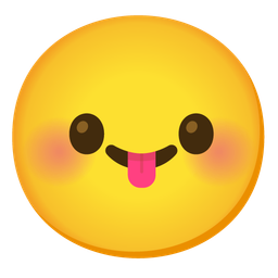 Smiling face with smiling eyes and Face with tongue