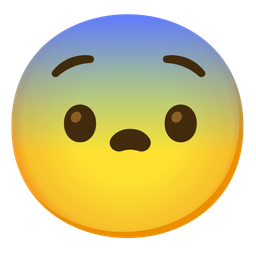 smiling face with smiling eyes and fearful face