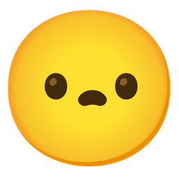 smiling face with smiling eyes and frowning face with open mouth