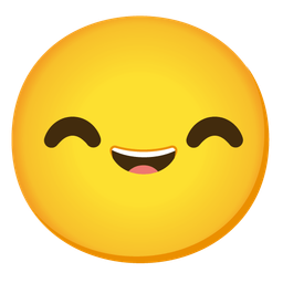 Smiling face with smiling eyes and Grinning face with smiling eyes