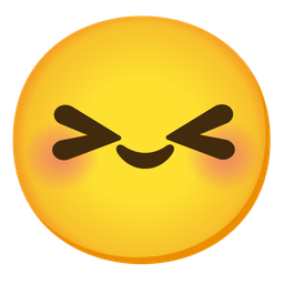 Smiling face with smiling eyes and Grinning squinting face