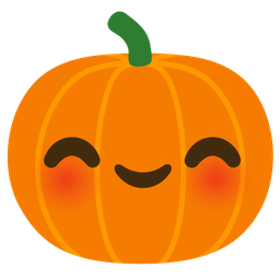 smiling face with smiling eyes and jack-o-lantern