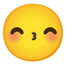 Smiling face with smiling eyes and Kissing face with smiling eyes