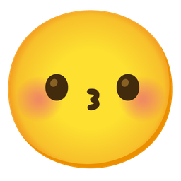 Smiling face with smiling eyes and Kissing face