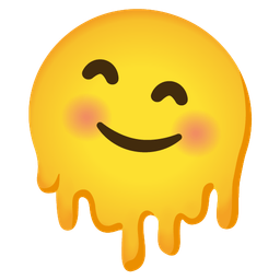 Smiling face with smiling eyes and Melting face