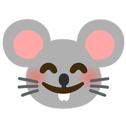 smiling face with smiling eyes and mouse face