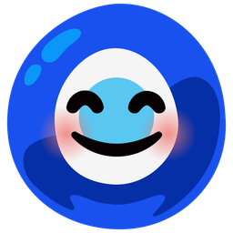 smiling face with smiling eyes and nazar amulet