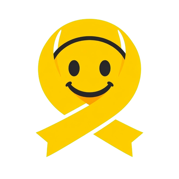 Smiling face with smiling eyes and Reminder ribbon