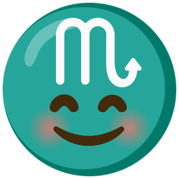 smiling face with smiling eyes and Scorpio