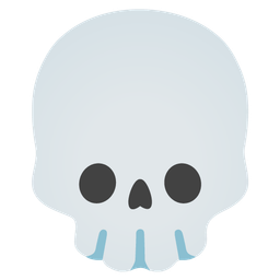 smiling face with smiling eyes and skull