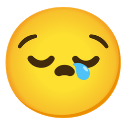 smiling face with smiling eyes and sleepy face