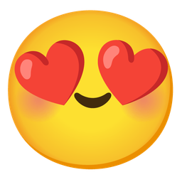 Smiling face with smiling eyes and Smiling face with heart-eyes