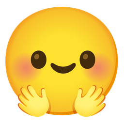 Smiling face with smiling eyes and Smiling face with open hands