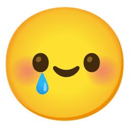 Smiling face with smiling eyes and Smiling face with tear