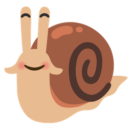 smiling face with smiling eyes and snail